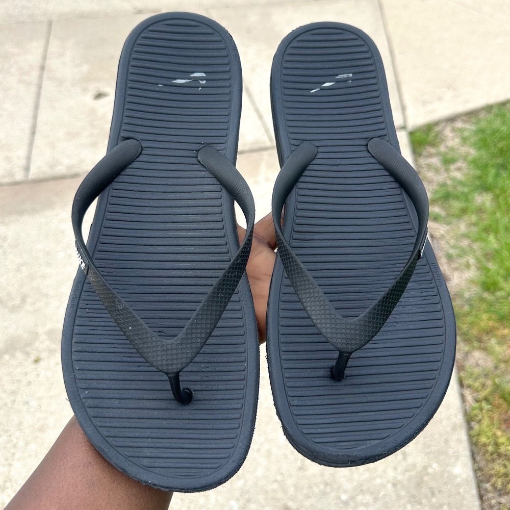 Nike Solarsoft Thong 2 Flip Flop Sandals Men's Size 11 Black - Picture 3 of 9